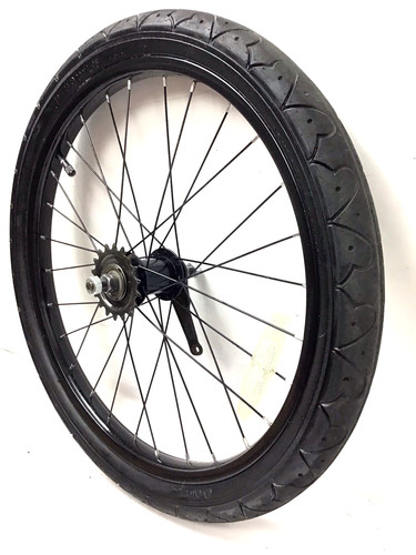 Rear bicycle black wheel - 20",