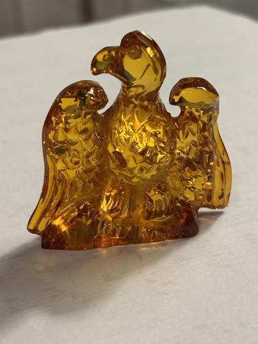 Hand carved amber eagle - hand-carved,
