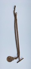 Antique 9ct rose gold double