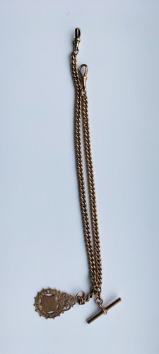 Antique 9ct rose gold - , double