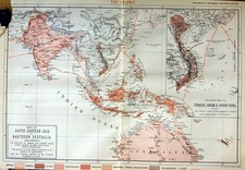 Original Old Antique Print