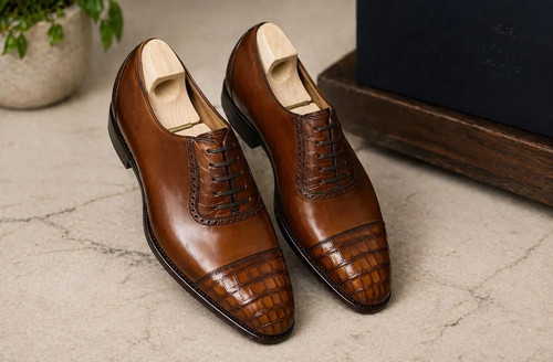 Men brown cap - men's, oxford