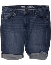 MOSSIMO Womens Mid Rise Denim Shorts US 14 XL W32  Blue Cotton DB36