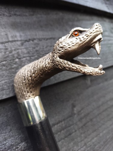 Hand cast pewter snake - cast,