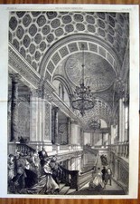 Original Old Antique Print