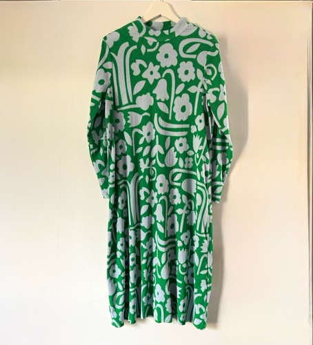 Monki green white floral - &,