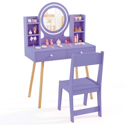 Princess vanity set with led - vanity,
