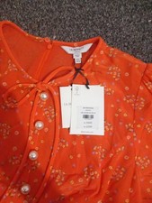 LK Bennett Orange Dress Sz.16