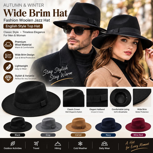 Mens wide brim fedora - brim,