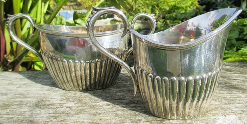 Antique silver plate - , &