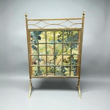 Victorian Glass Fire Screen