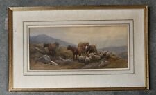Watercolour by Thomas Rowden, ponies on Dartmoor