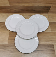 Set of 4 Johnson Brothers White Swirl 17.5cm Side Plates