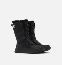 Sorel Women's Whitney II Tall Lace Snow Boot 1916851010 Black NEW