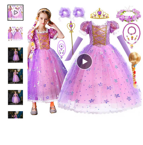 Children girl rapunzel dress - girl,