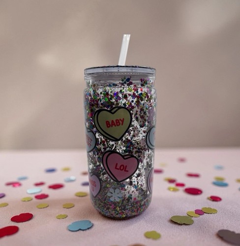 Love heart sweets snow globe - love,