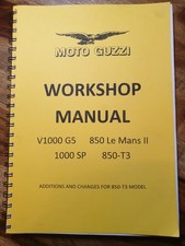 Moto Guzzi V1000 G5 850 Le Mans 1000SP 850 T3 Workshop Manual