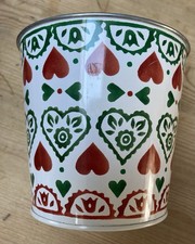 Emma Bridgewater M&S Flower Shop Tin Metal Plant Pot Hearts