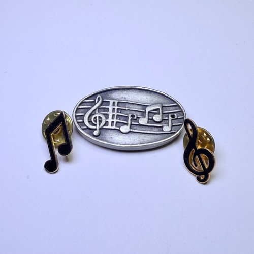 Vintage pewter music staff - jj,