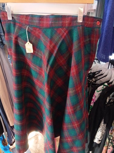 Vintage green and red - , plaid