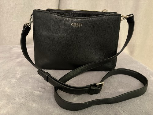Osprey black leather shoulder - leather,