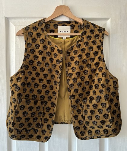 Boden waistcoat gold brown - waistcoat,