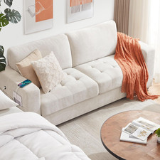Beige Modern 2-Seater Sofa