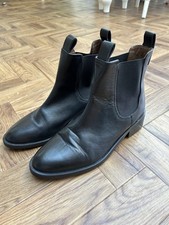 NEW Seasalt Women's Leather Chelsea Ropewalk Boots - Black - Standard UK 7 EU 40