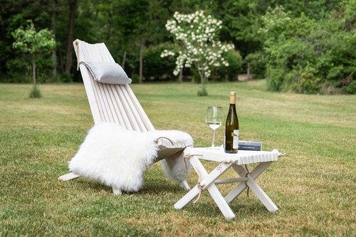 Wooden outdoor lounge chair - wooden,