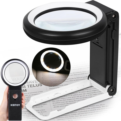 Folding magnifying glass light - glass,