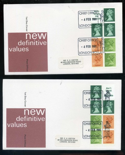 1980 50p booklets pair - , of