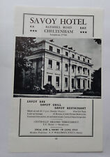 Cheltenham Spa -Vintage Advertising- Savoy Hotel, Bayshill Road 1950's RAC