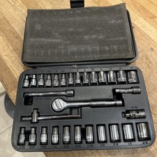 Unbranded 30pc Socket Set - 1/4" Drive - Metric 4-14mm & Imperial 5/32-9/16" VGC