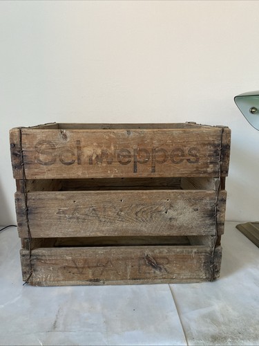 Vintage wooden schweppes crate - wooden,