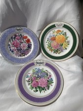 Royal Albert Chelsea Flower Show Collector Plates Set of 3 1990 Edition.