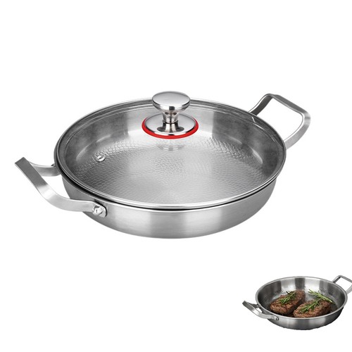 Hammered titanium skillet - hammered,