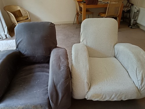 Two art deco chairs need - two,