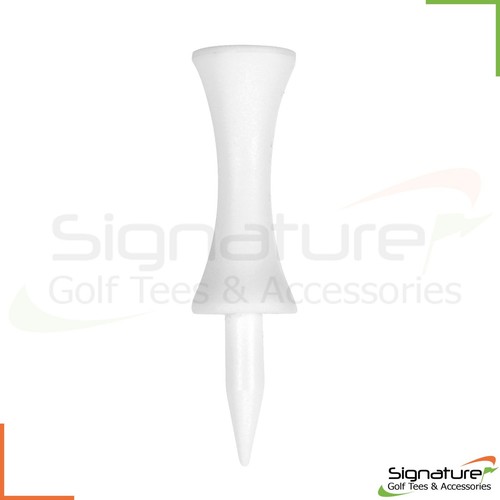 White plastic castle golf tees - castle,