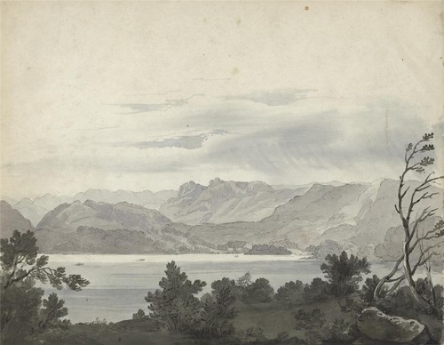 Windermere cumbria watercolour - cumbria,
