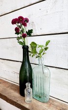 Vintage Antique Green Glass