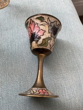Vinted brass and enamelled goblets x FIVE