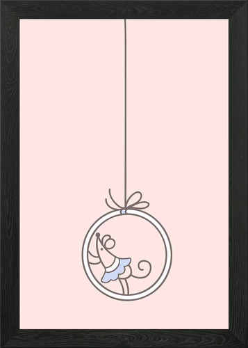 Circus hoop mouse framed - circus, wall