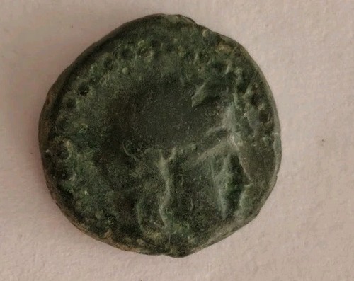 Ancient greek bronze coin with - ancient,