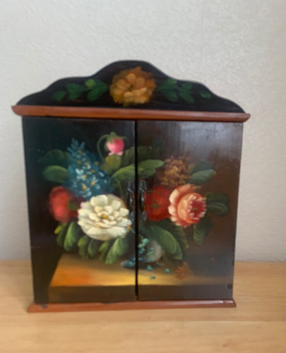 Vintage hand painted wooden - hand-painted,