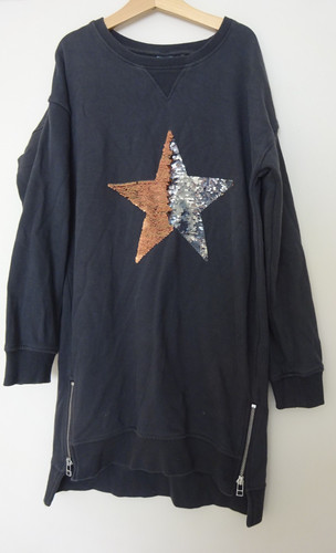 Girls sequined star black - girls,