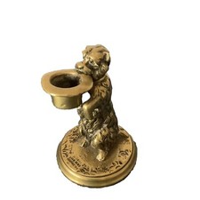 Bronze Dog Inkwell Novelty