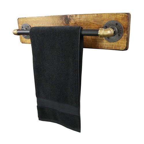 Towel rail wooden base - towel,