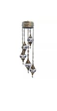 Authentic Turkish Moroccan Glass Mosaic Hanging Lamp Ceiling Light Chandeliers