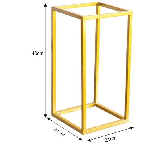 Golden rectangular metal - golden,