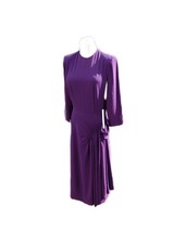 1940s purple rayon dress